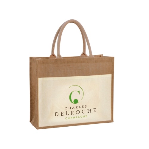 Sac en toile de jute avec un marquage