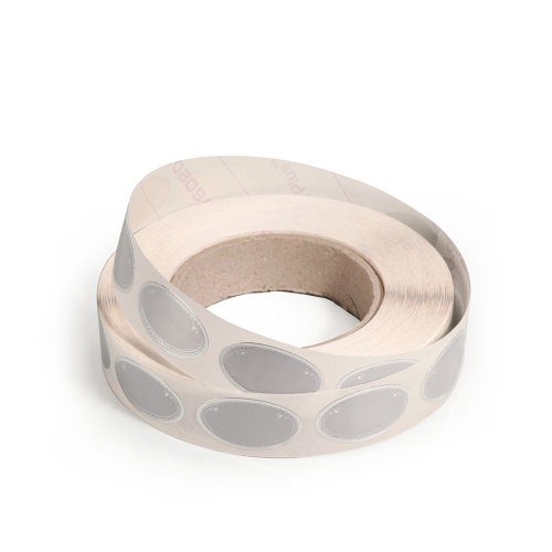 Rouleau de macarons argent autocollant pour bouteille